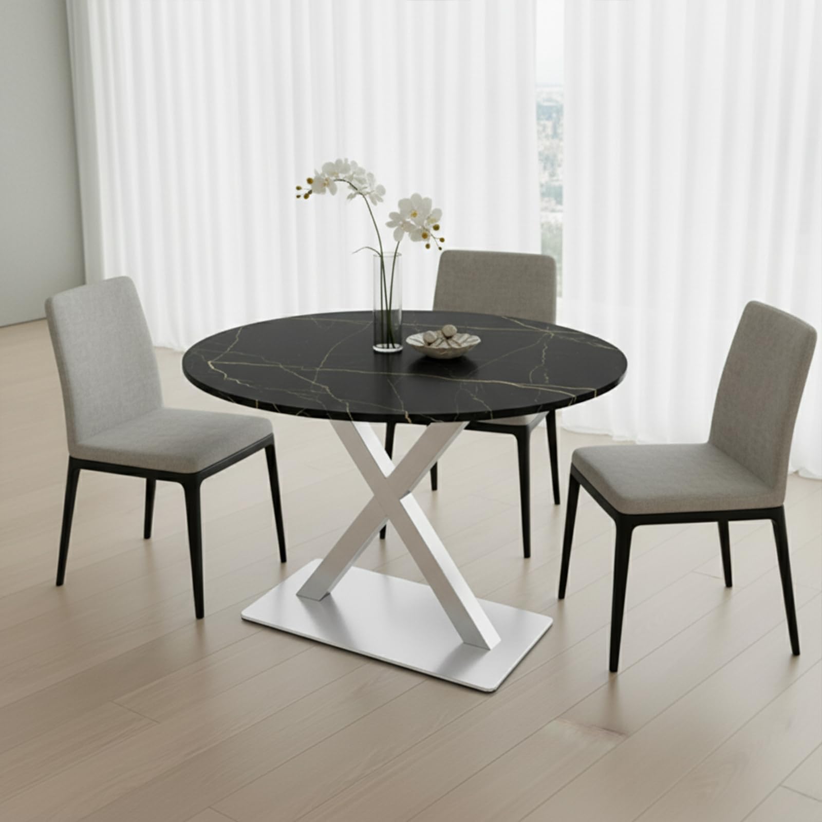 Estructura de mesa de acero inoxidable en forma de X para mesa, altura de 72 cm