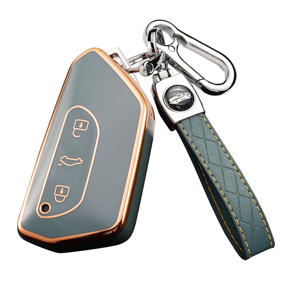 SANRILY Car Key Cover for VW Golf 8 id.2 Keyless Remote Key Fob Case Full Protection Key Shell