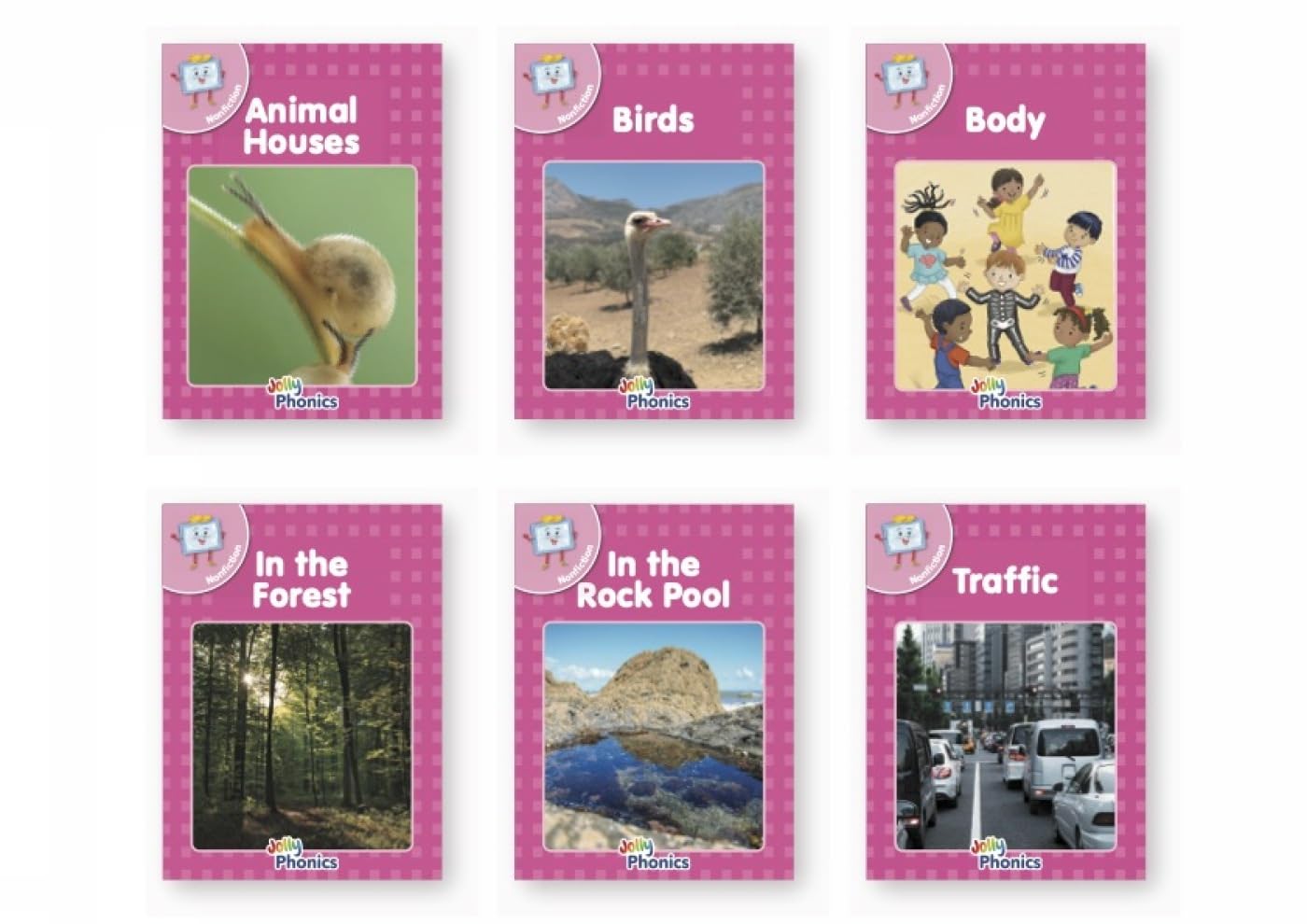 Jolly Phonics Pink Readers Nonfiction: in Precursive Letters (British English Edition) (Decodable Readers)