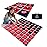 Swooc Games - 2-in-1 Vintage Giant Checkers & Tic Tac Toe Game W/Mat (3ft x 3ft) - 100% Machine-Washable Canvas - Giant Outdoor Games for Kids - Yard Game for Kids - Jumbo Lawn Set - Large Checkers
