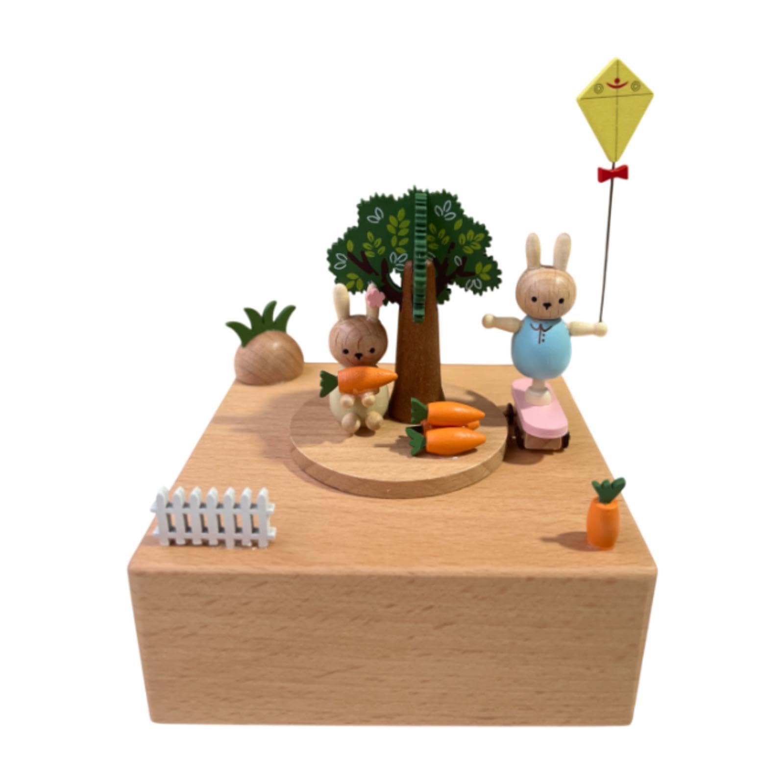 Caja de Música de Madera con Función Giratoria única, Estilo a, Individual