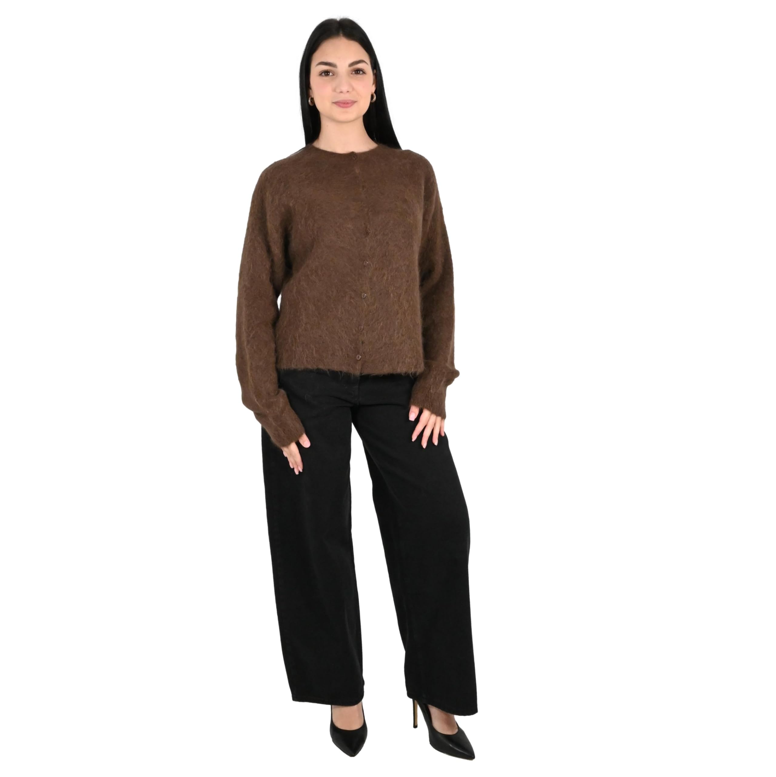 Kontatto cardigan donna moro 3M0866C