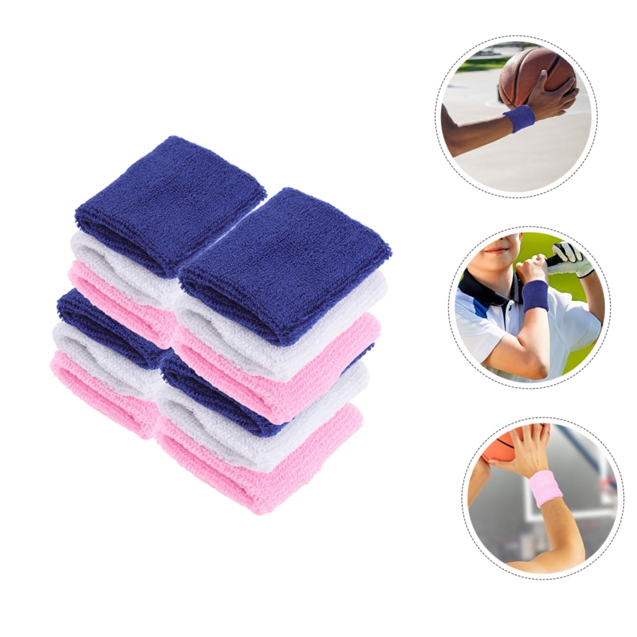 36 Pezzi Braccialetto Per Bambini Supporto Per Il Polso Sportivo Supporto Elastico Per Il Polso Fasce Per Il Sudore Da Polso Fasce Per Il Polso Da Tennis Fasce Per Il Polso Fascia