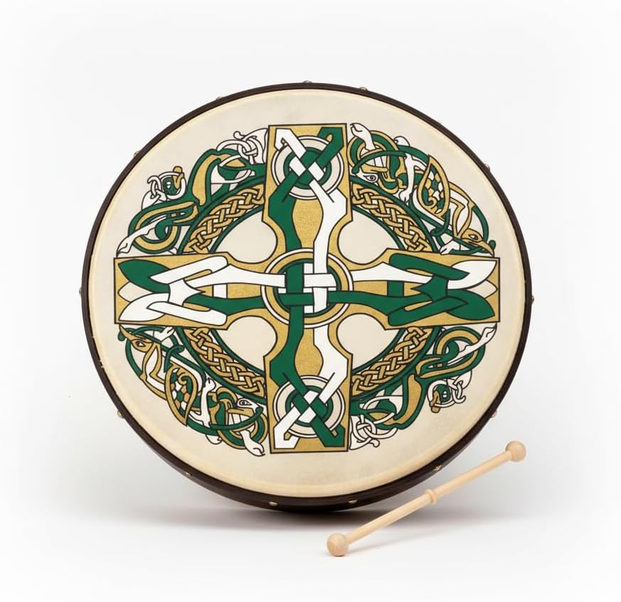 Waltons Bodhrán 8" (Celtic) - Handcrafted Irish Instrument - Crisp & Musical Tone - Hardwood Beater Included w/Purchase