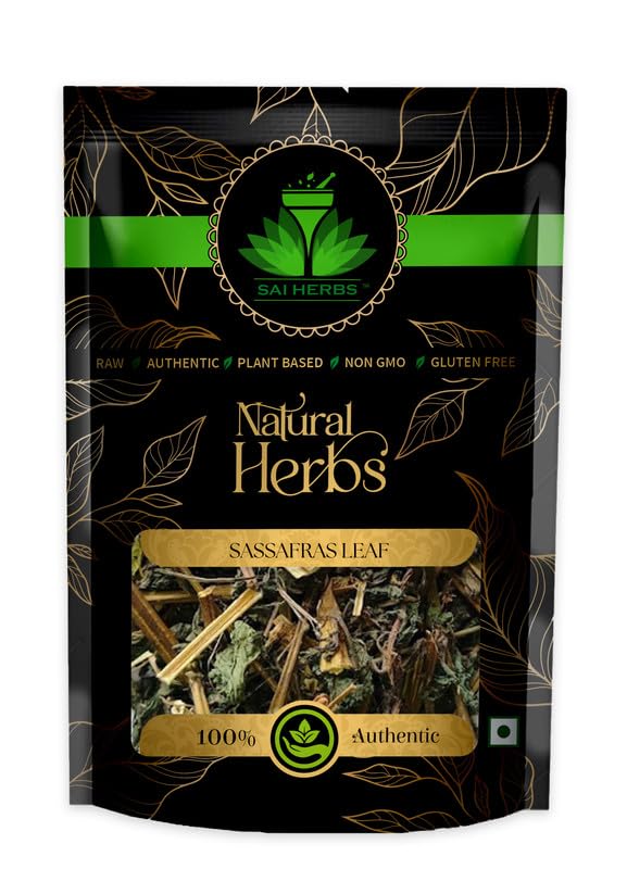 SAI HERBS Sassafras Leaf - Sassafras Albidum - Herbal Healing - Pure & Natural (50 Grams)