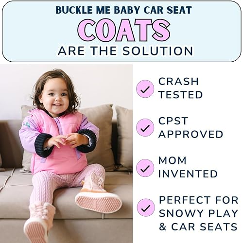 Miniatura 5 de Buckle Me Baby Coats Chaqueta de invierno de asiento de coche más seguro de cierre rápido para niño o niña, como se ve en Shark Tank