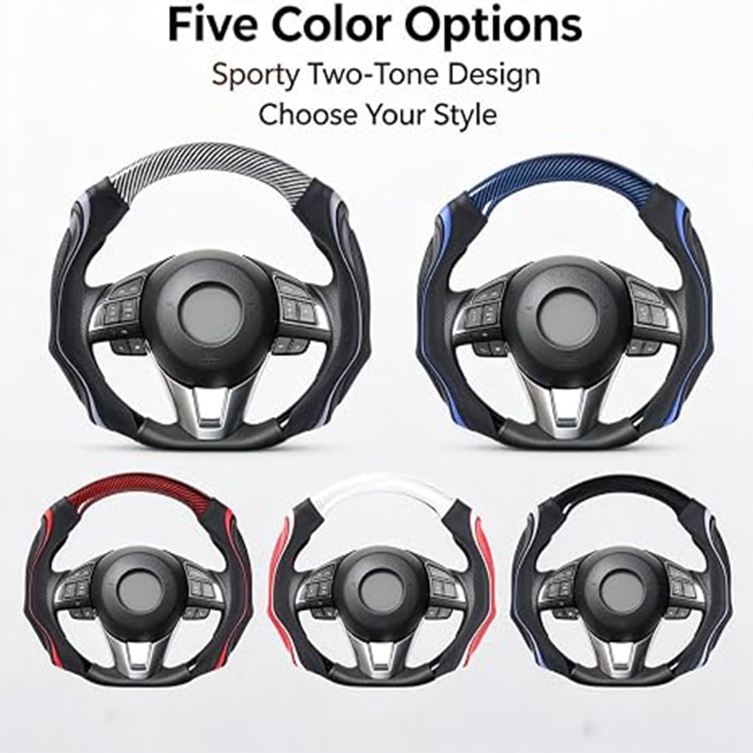 Funda de Silicona para Volante Estilo Deportivo, Universal (A5)
