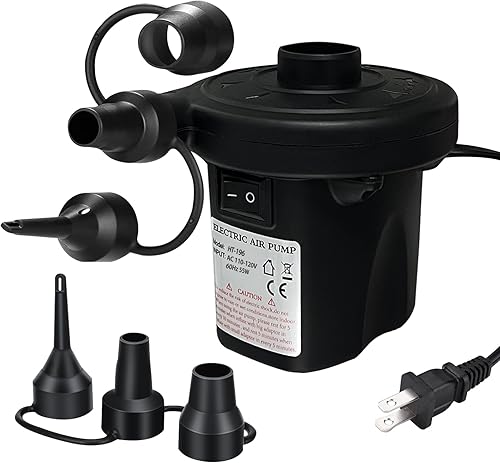 Miniatura 9 de Aida & Hani Bomba de aire eléctrica para inflables, bomba de colchón de aire, bombas de aire para piscina, descalentamiento rápido, bomba eléctrica