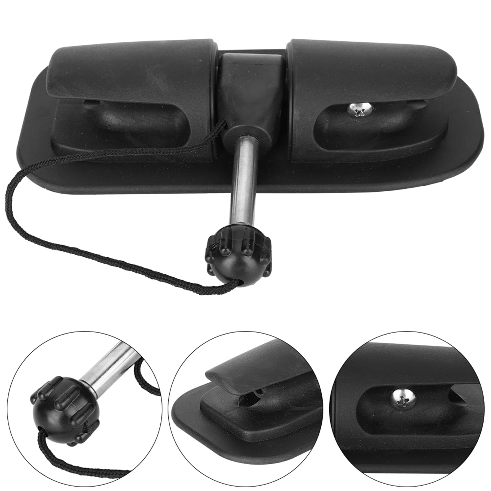 Oar Lock Mount, Inflatable Boat Oar Locks Patches Black for Canoes