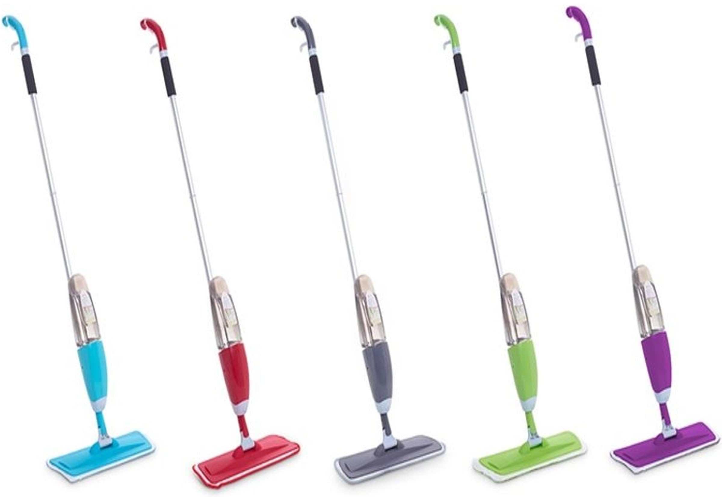 Supergift.com Purple Floor Handheld Spray Mop Water Spraying Cleaner Flat Mop With Reusable Microfiber Pad Multi Mops With Refillable Bottle For Marble, Hardwood, Tile, Laminate, Ceramic Floors (Purple)