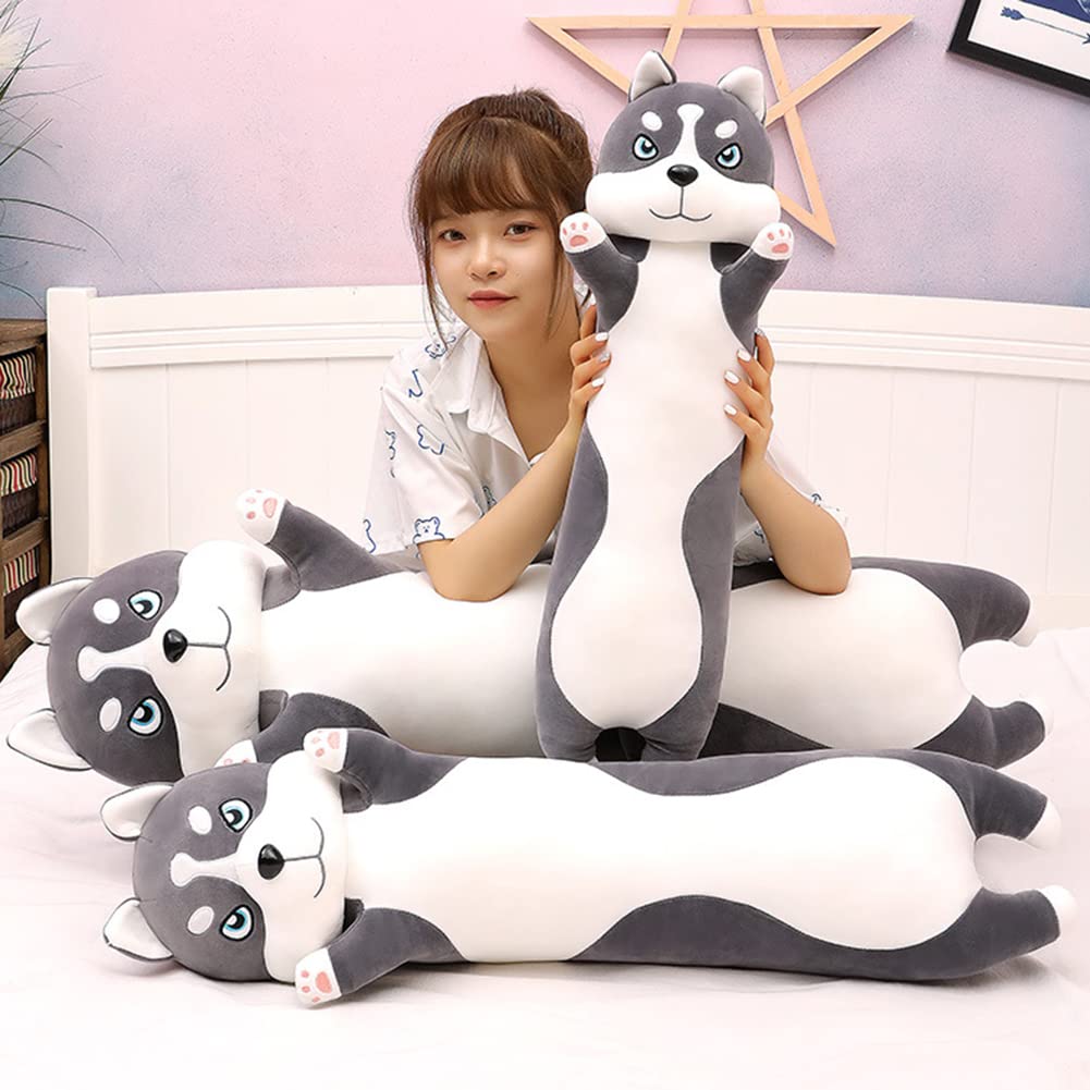 Almohada De Peluche Larga Con Forma De Perro Shiba | Suave Y Abrazable Para Adultos Y Niños | Decoración Para Hogar, Cama O Sofá | Regalo Original Y Tierno