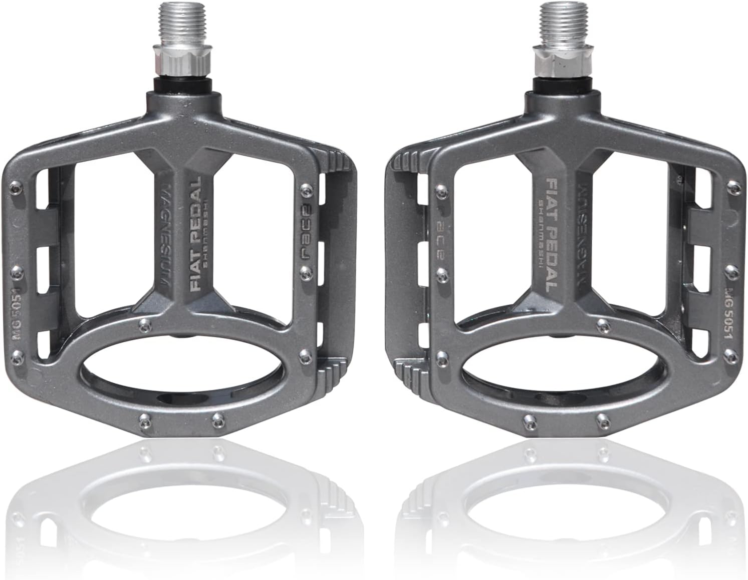 UPANBIKE Magnesium Alloy Bike Pedals 9/16'' Spindle Bearing High-Strength Non-Slip Large Flat Platform for Mountain Bike Road Bicycle