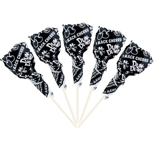 Paletas para fiesta de 25 unidades Black Candy Black Cherry Dum Dums (25 unidades)