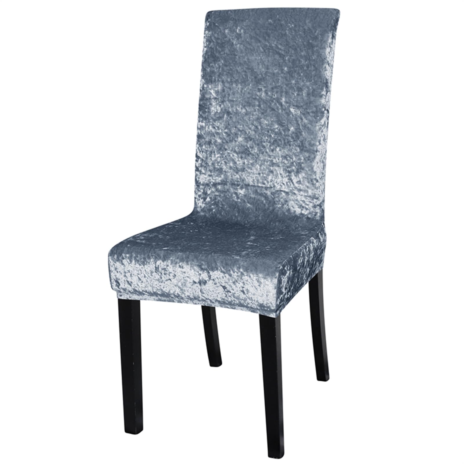 Funda de Sillas Terciopelo Pack de 4/6 Funda Sillas Comedor Anti gatos Fundas para Sillas de Cocinas Ajustables con Respaldo Alto Lavables Desmontables Fundas Sillas Comedor Elasticas(1PC,Gray)
