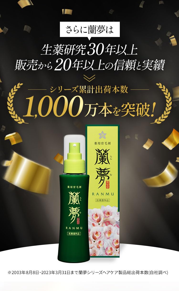 Amazon | 医薬部外品 蘭夢 黄金率 育毛剤 100ml 1本 ヘアケア 産後