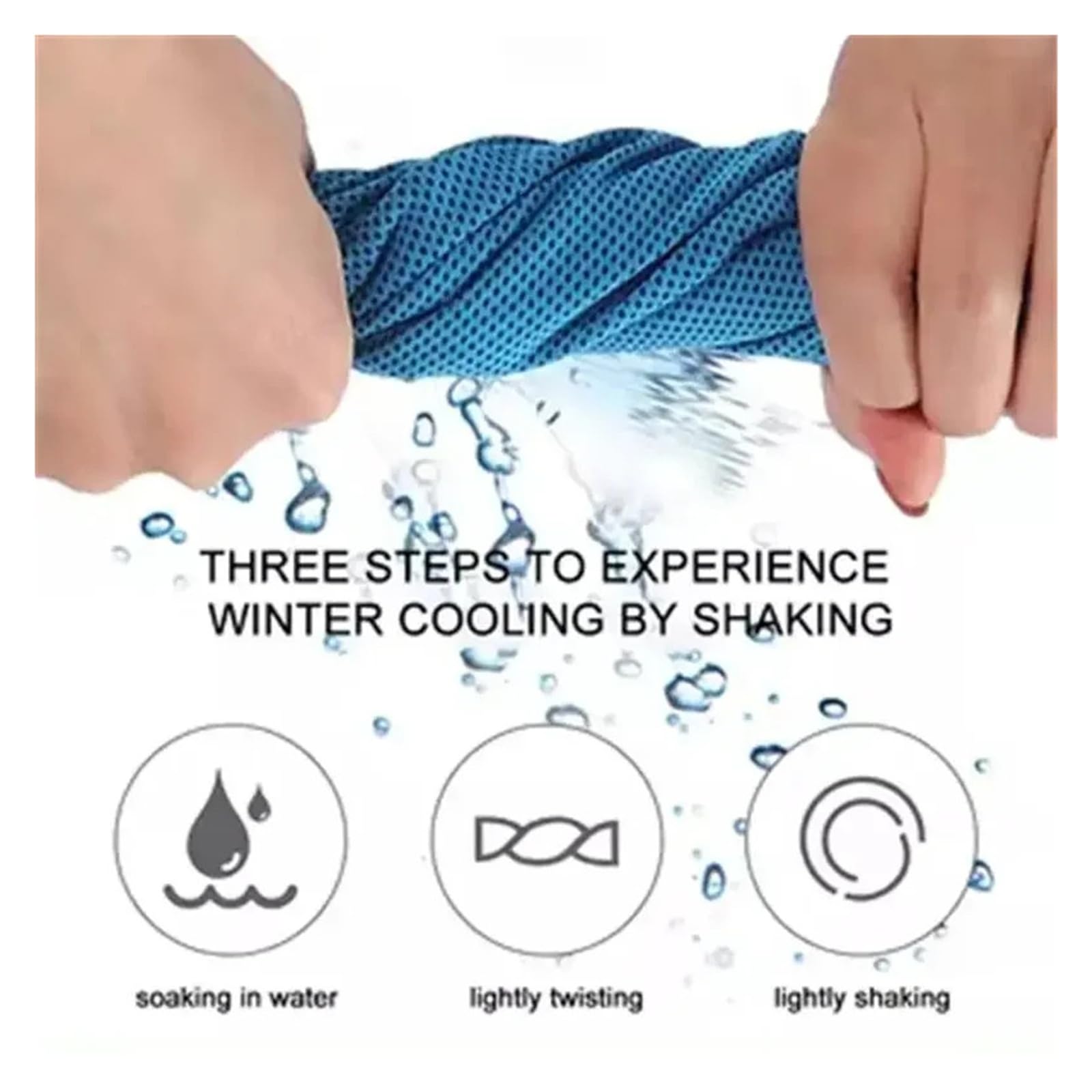 Asciugamano rinfrescante in microfibra | Multicolore: sport all'aria aperta e protezione solare(Silicone Navy Blue)