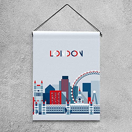 Drapeau de jardin Londres en polyester pongé double face de 30x45 cm - 4