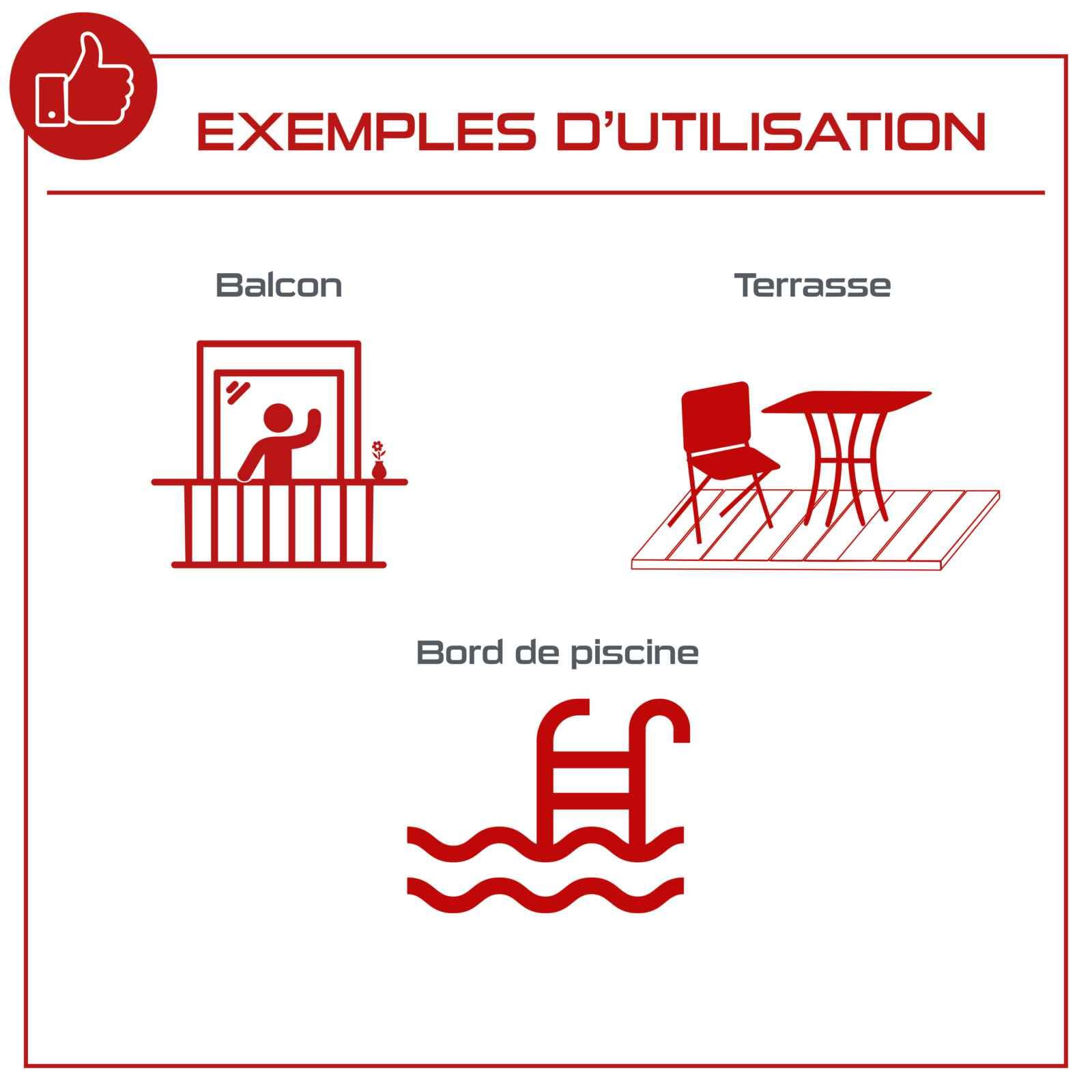 Practixx Salon de Jardin pour Balcon PX-BS-1 – Salon de Jardin 4 Personnes – Ensemble Table et 4 chaises de Jardin – Parasol Inclus – Résistant aux intempéries et aux UV