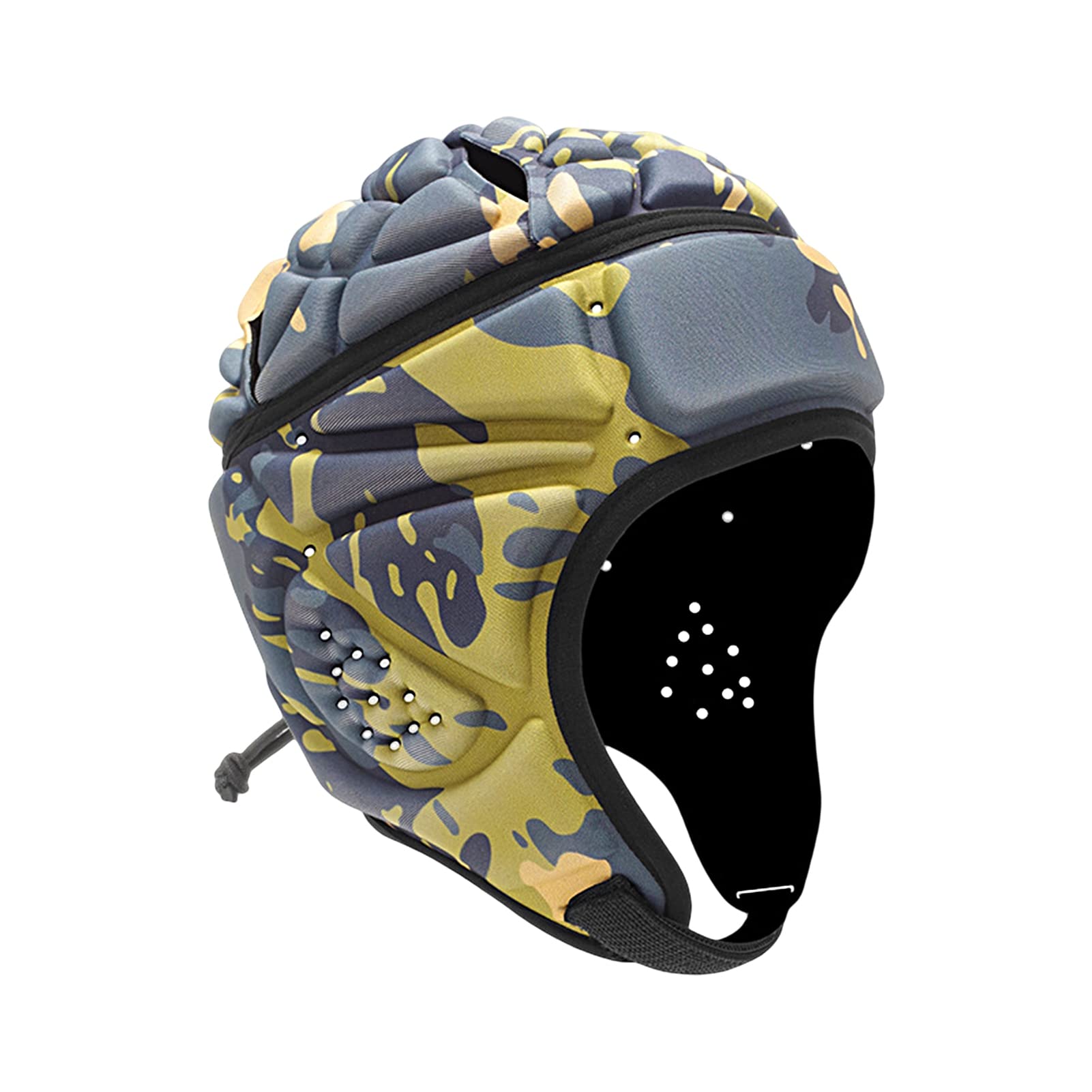 Rugby Headguards Rugby Helmet Headguard Headgear for Soccer Scrum Cap Soft Protective Helmet for Kids Youth Adults Shell Protective Headgear Padded Helmet Goalkeeper Rugby Flag Football Helmet Yellow