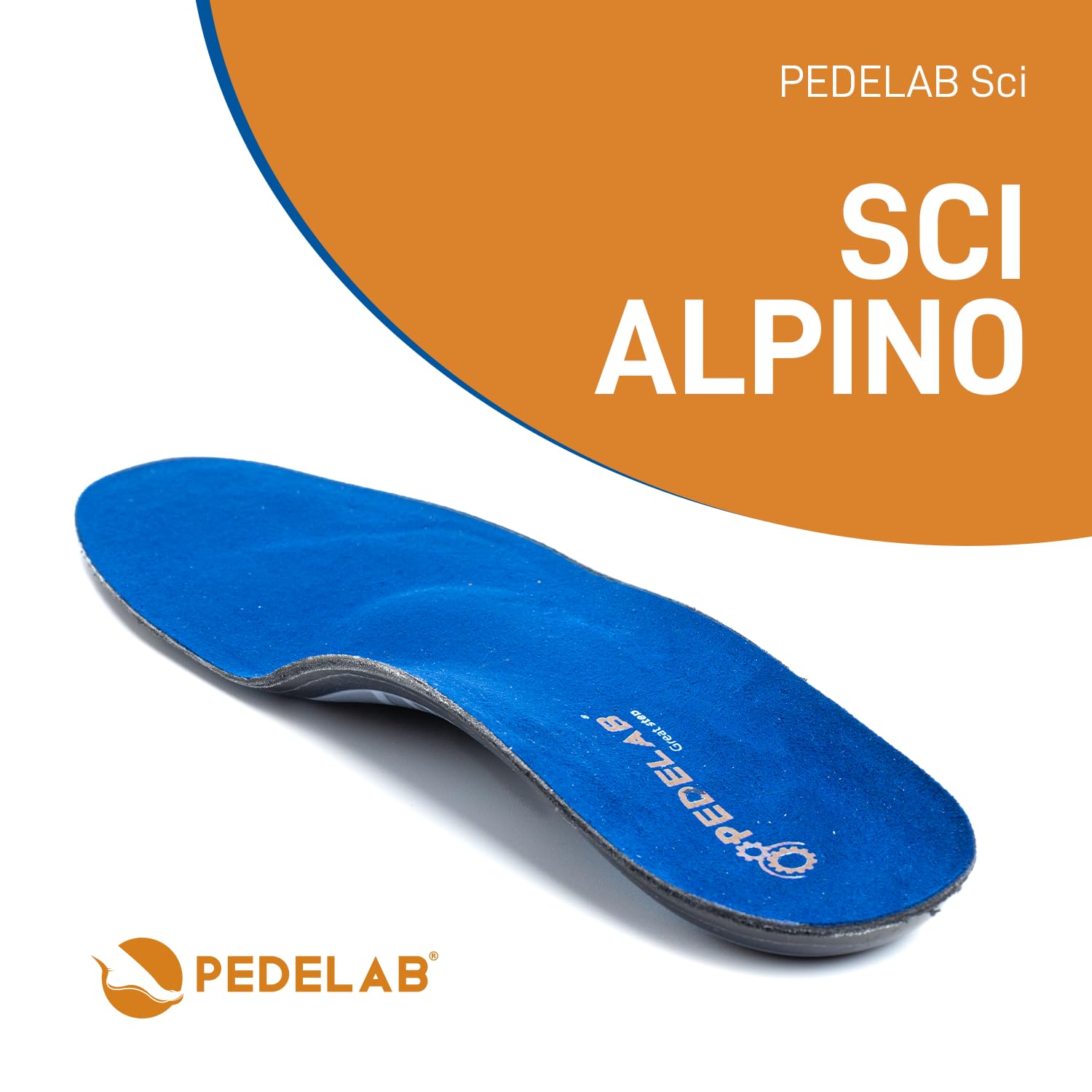 Pedelab Sport Sci | Plantari Ortopedici, Misura L 41-42 per Scarpone da Sci | Solette Sportive per Comfort e Stabilità per Sciatori | Supporto Pressione Avampiede e Ginocchio | In Microfibra