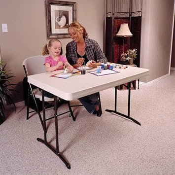 Lifetime 4F Folding Table, Height Adjustable, 3 Levels, 24.0 - 33.9 inches 61 - 86 cm, Set of 2