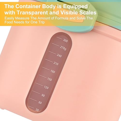 Miniatura 2 de Accmor Dispensador de fórmula para bebés, dispensador de fórmula para llevar, dispensador portátil de fórmula de leche en polvo con cuchara,