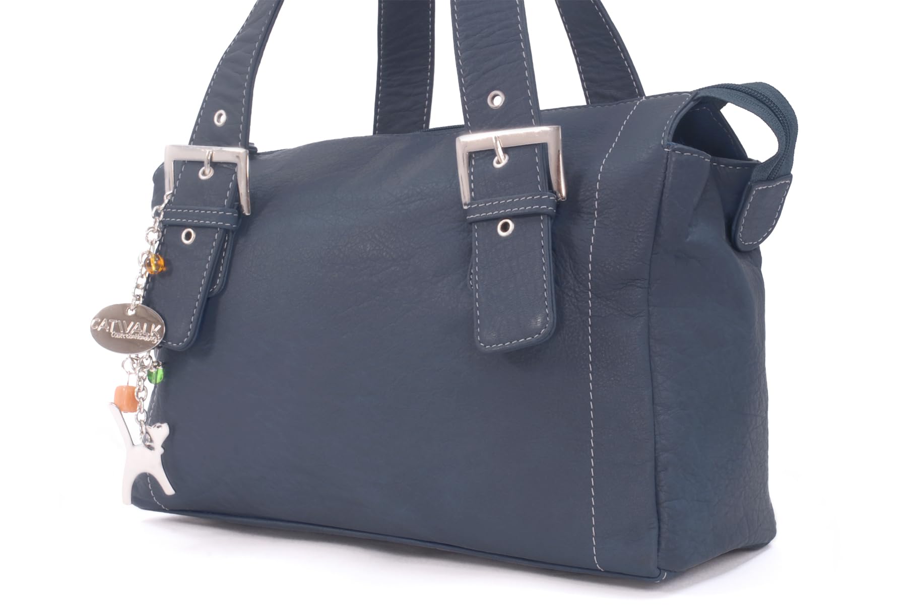 Catwalk Collection Handbags – Bolso de Hombro de Piel – Mediano Bolso con Asa de Mano para Mujer – Jane