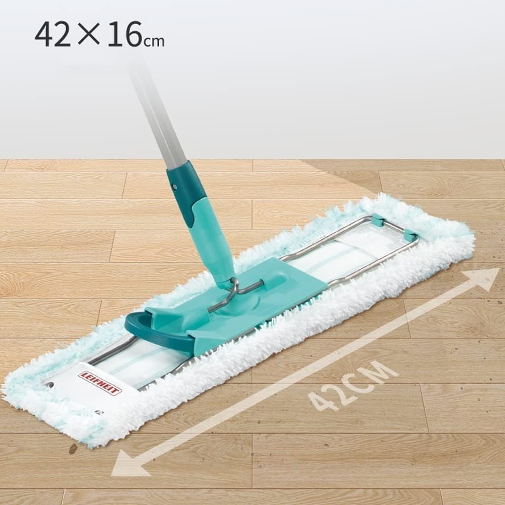 mop 16.5" Professional Mop For Floor Cleaning, Stainless Steel Telescopic Handle, Washable Premium Microfiber Mop Pads Suitable for all floor types