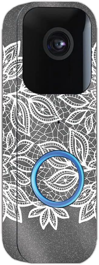 MightySkins Glossy Glitter Skin Compatible with Blink Video Doorbell - Floral Lace | Protective, Durable High-Gloss Glitter Finish | Easy to Apply and Change Styles | Made in The USA