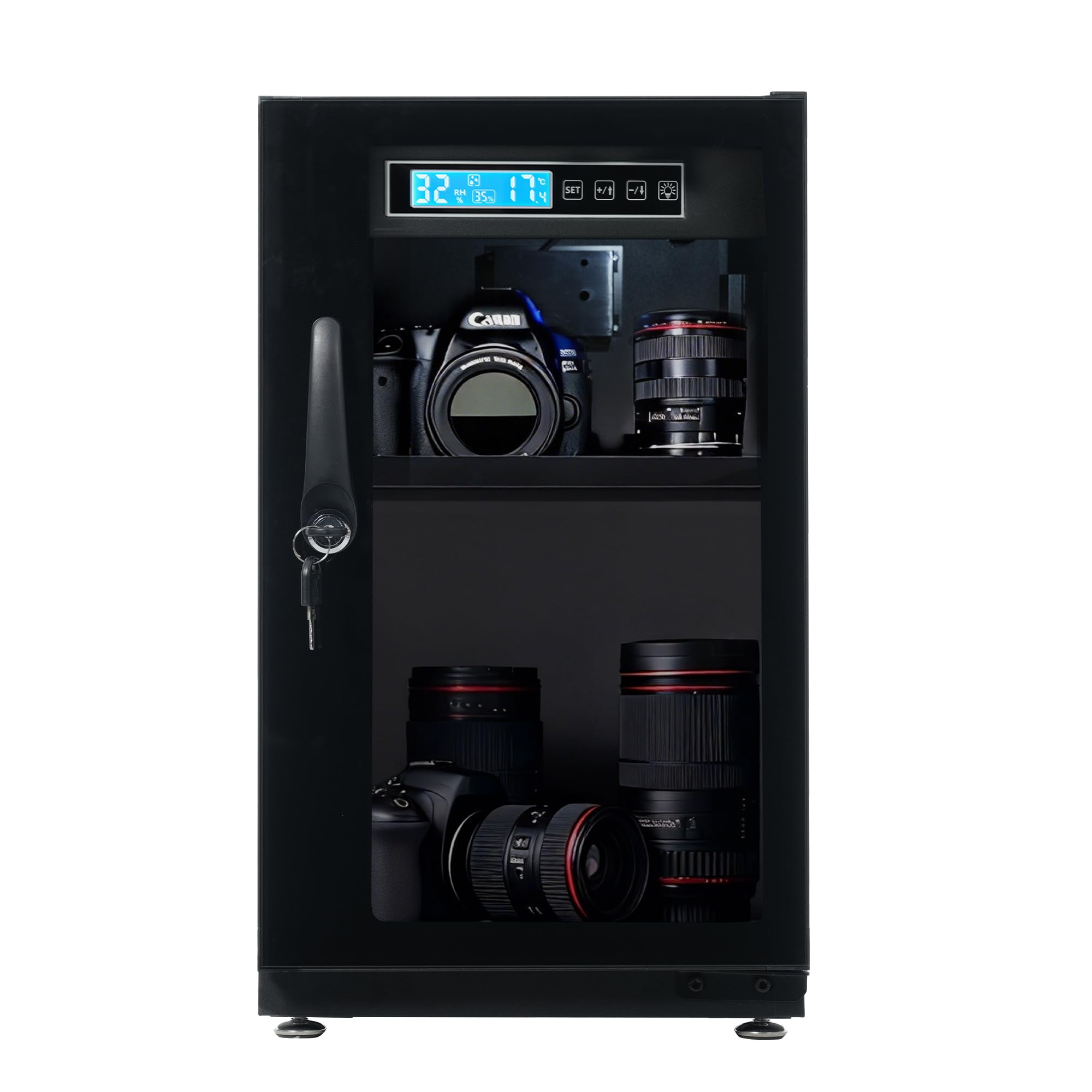 Amazon.co.jp: OSJ 防湿庫 容量40L ブラック ドライボックス 自動除湿