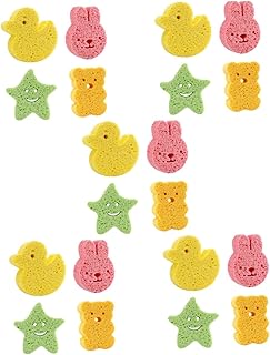 فوميز. 20 قطعة من نسيج الدب لحديثي الولادة جميل لطيف الجسم الارنب الاستحمام اسفنجات تقشير رغوة الاستحمام هدايا رغوة استحمام البط الطبيعي تنظيف ناعم