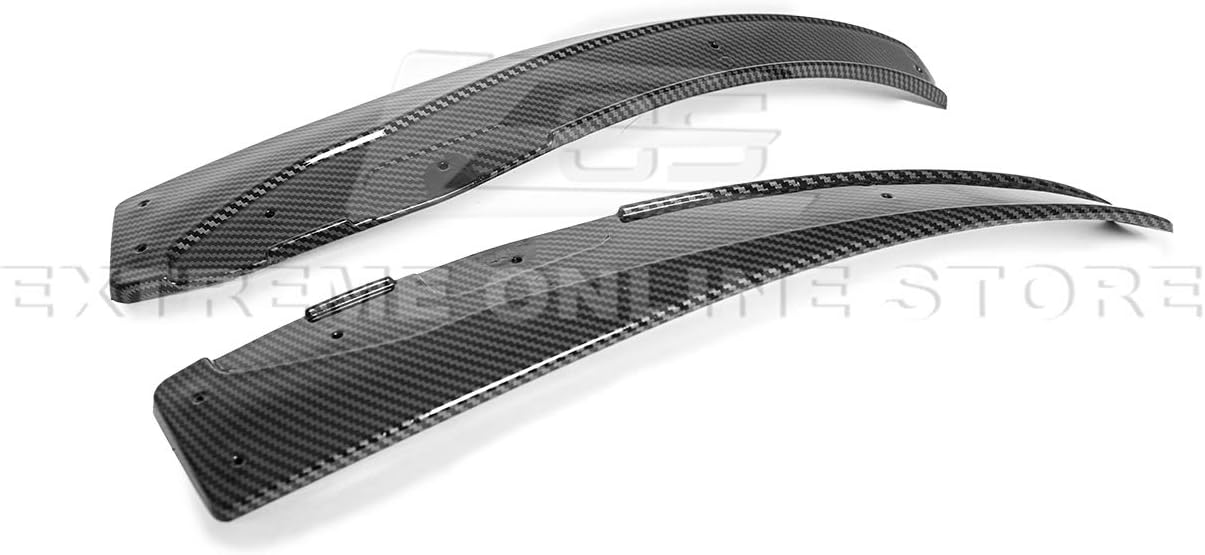 Extreme Online Store Replacement for 2005-2013 Chevrolet Corvette C6 Grand Sport & Z06 | ZR1 Style Hydro Carbon Fiber Side Skirts' Mud Flaps Pair