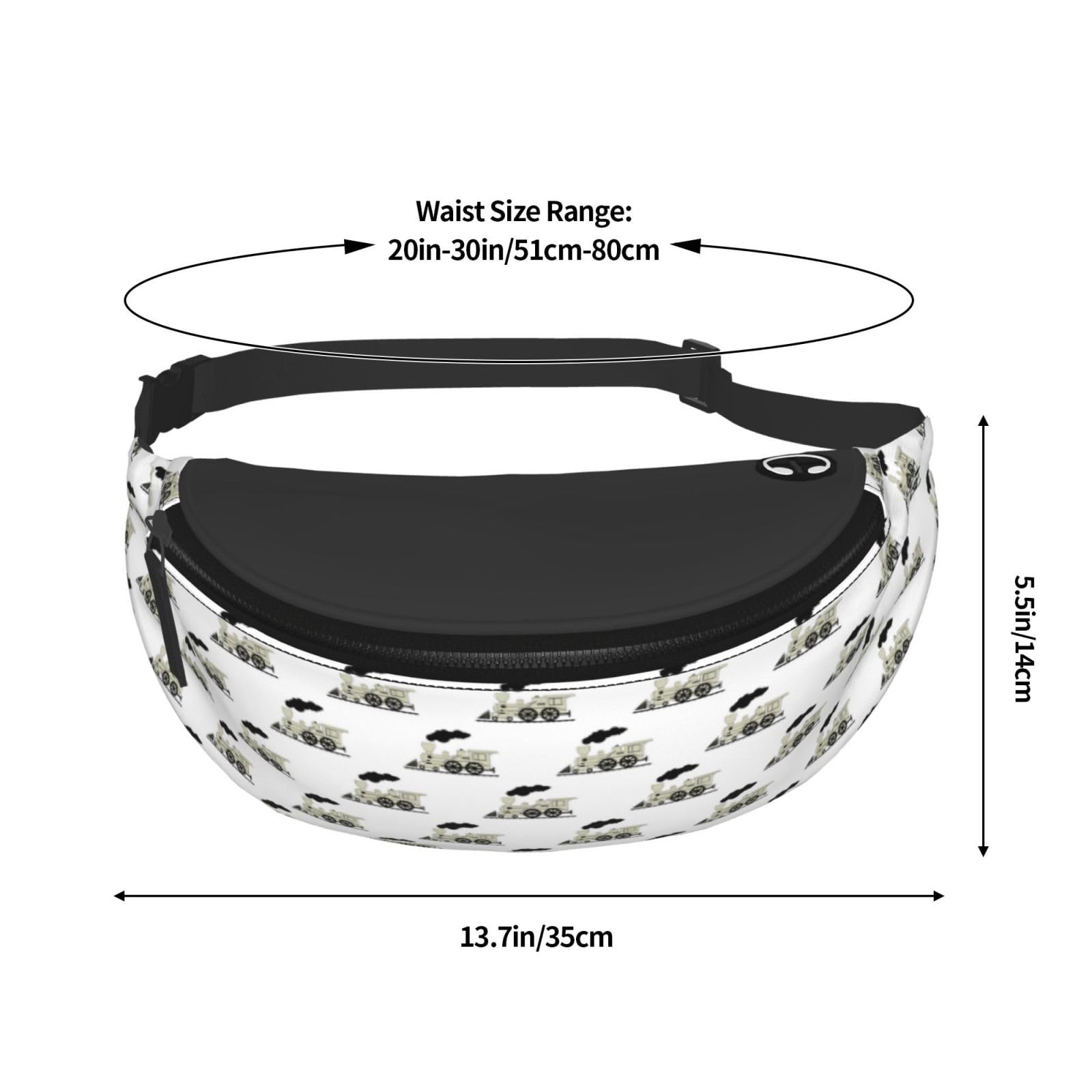 Crossbody Fanny Packs for Women Men - Train carrying Travel Belt Bag Running Waist Bag for Women Men