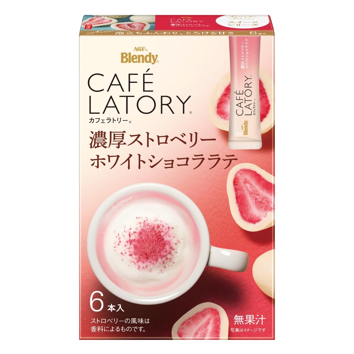 AGF ブレンディ カフェラトリー スティック 濃厚ストロベリーホワイトショコララテ 6本×6箱 【 ココア スティック 】 【 スイーツ ラテ 】 【 粉末 】