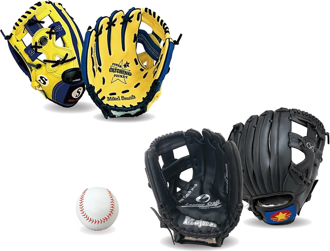 Unix BX89-00 Baseball Gloves Parent-Child Glove Set RH x LH (for Left Throw x Right Throw)