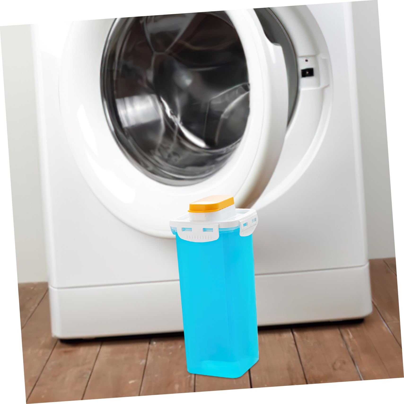 TOYANDONA 2 piezas Envases de Detergente Líquido y Polvo para Lavandería Cajas Transparentes Tapa Hermética Reutilizables y Seguras para Almacenamiento Doméstico