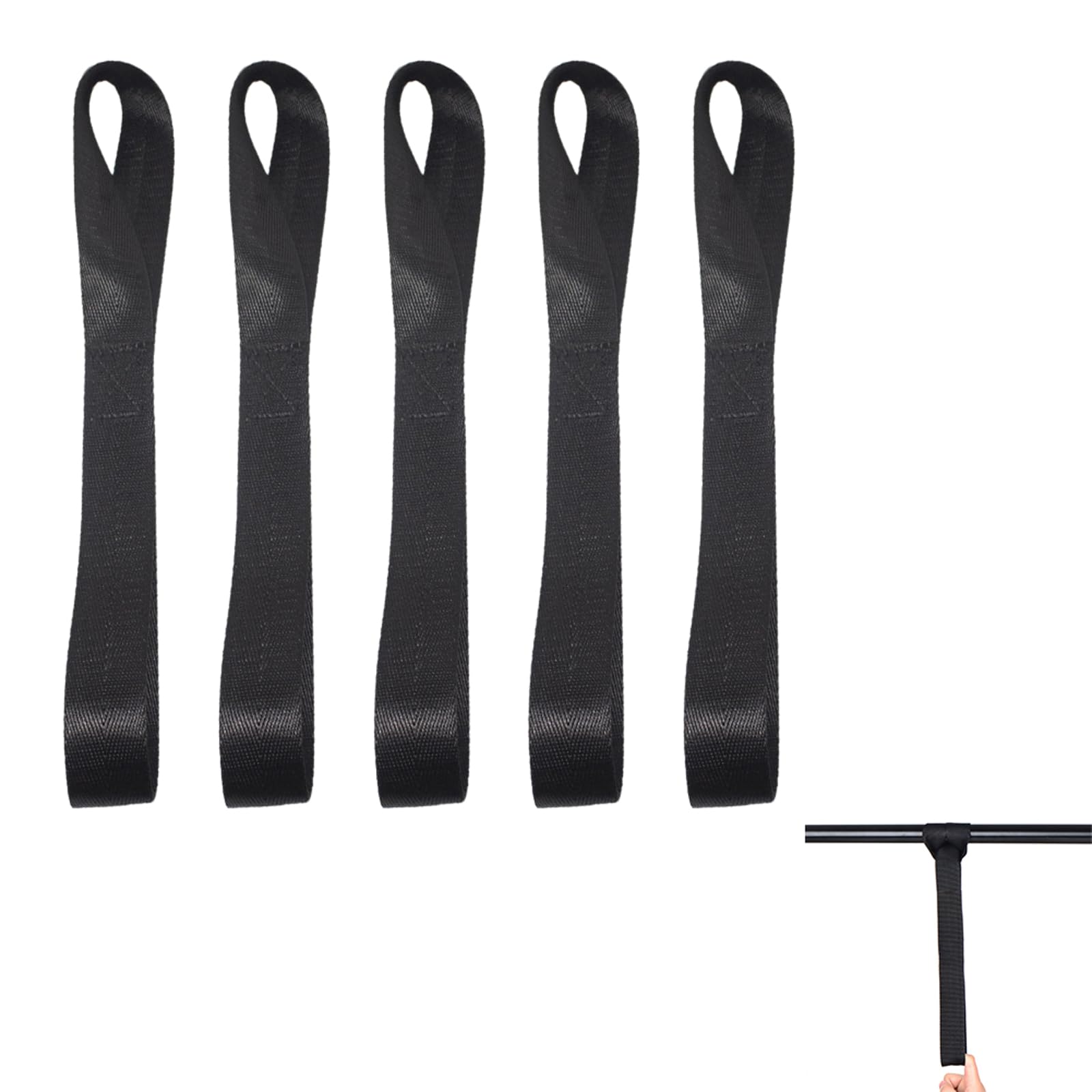 Sangles D'Arrimage Automatiques Wanfoou - Lot De 10 (Noir Et Orange) - Pour Moto, Vélo, Transport D'Équipement