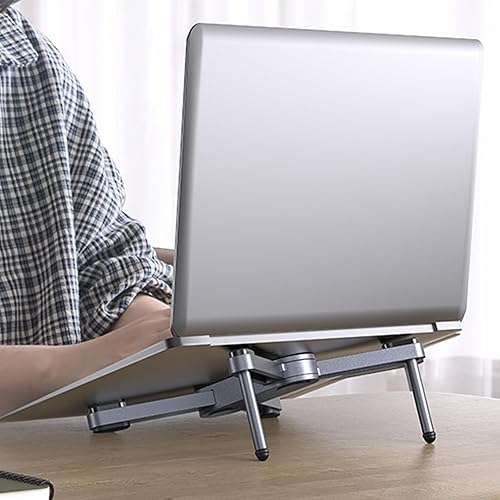 Miniatura 2 de YICOSUN New Concept - Soporte ergonómico ajustable de aluminio para MacBook ProAir de hasta 15.6 pulgadas, soporte de computadora plegable y