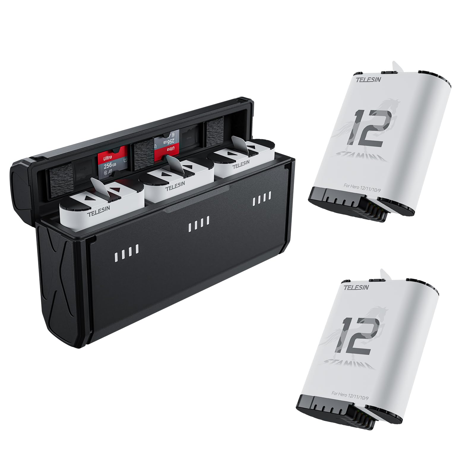 TELESIN 2-Pack Enduro Battery Charger for GoPro Hero 12 Hero 11