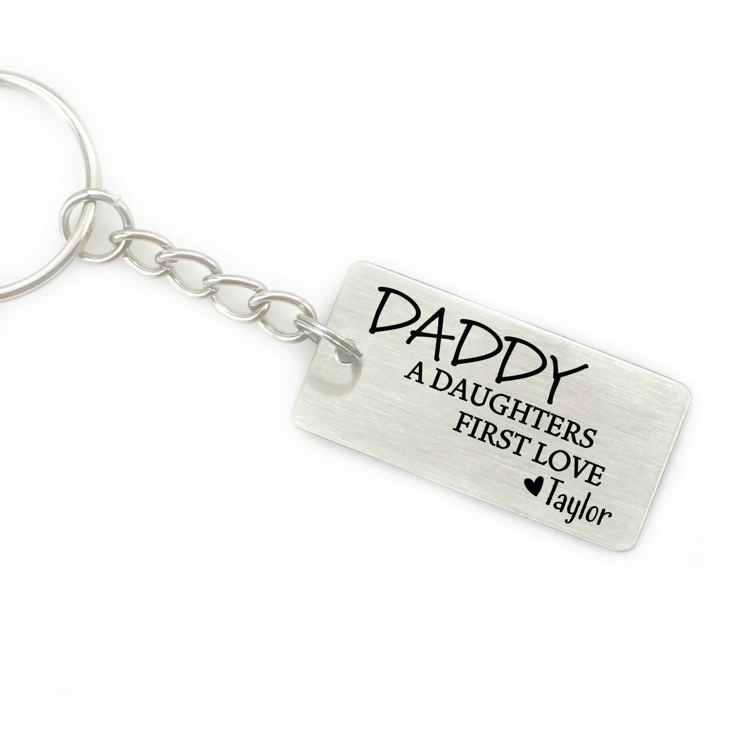 Gift for Dad from Daughter Daddy Keychain A Daughters First Love Keychain Dad Father's Day Gift for Dad Wedding Daddy Gift Idea for Wedding SHAWN-KEYCHAIN