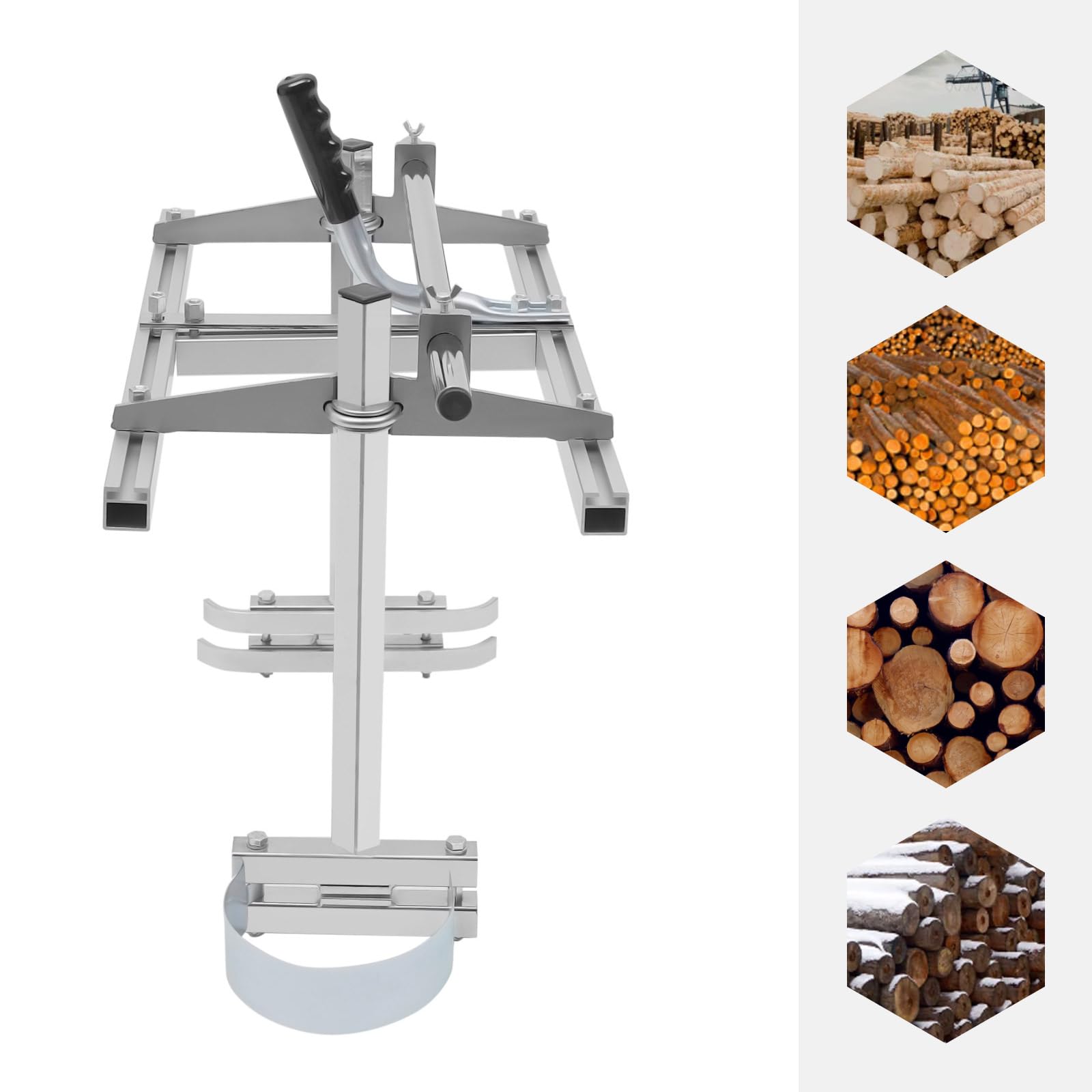 Moulin à tronçonneuse portable | Réglable et efficace | Fraise à planches de 24 pouces | Alliage d'aluminium | Scierie mobile