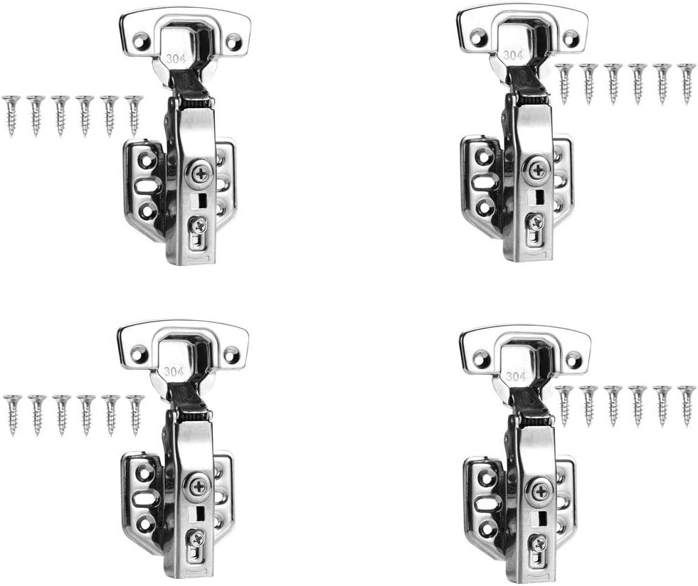 YUEMING 4 Pcs Soft Close Hinges,90 Degree Kitchen Cupboard