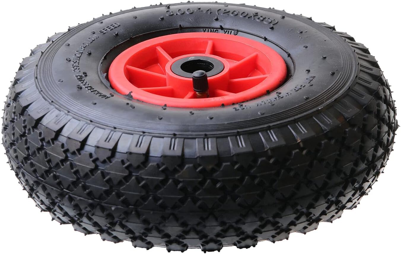 Produktbild von 1x Sackkarrenrad 3.00-4 – Luftreifen 260x85 Mm, 20 Mm Achse, Traglast 150 Kg, Für Bollerwagen & Co.