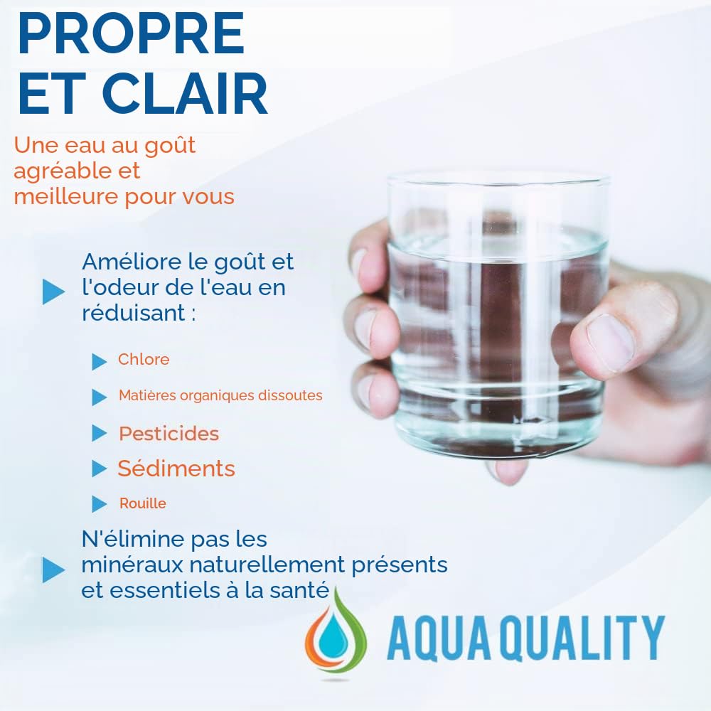 Aqua Quality Lot de 5 filtres à eau compatibles avec réfrigérateurs Samsung GE Daewoo LG Beko Bosch Hotpoint