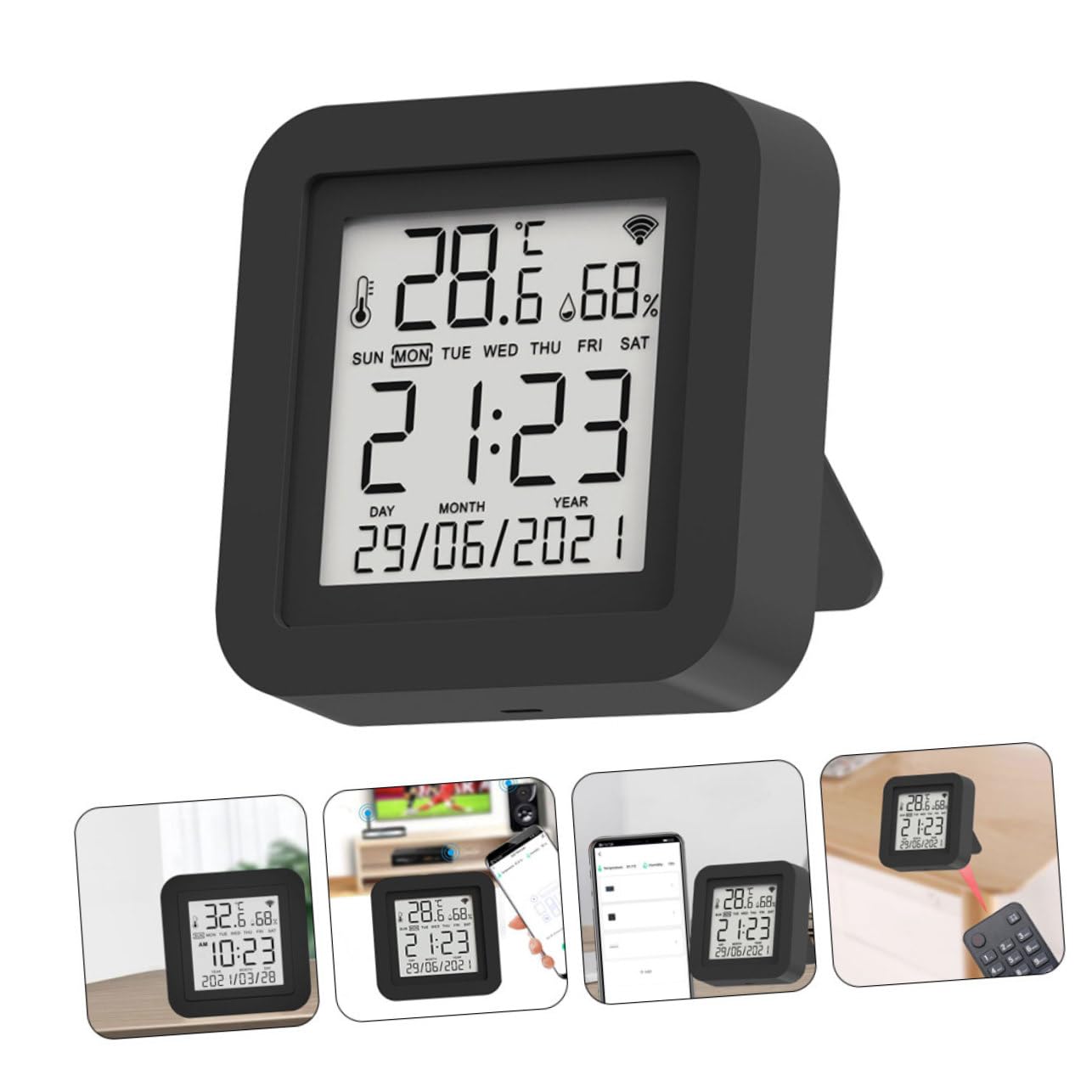 VILLCASE Termometro Digitale Lcd Igrometro Misuratore Di Temperatura e Umidità Per Incubatrice Stanza Ospedaliera Design Compatto