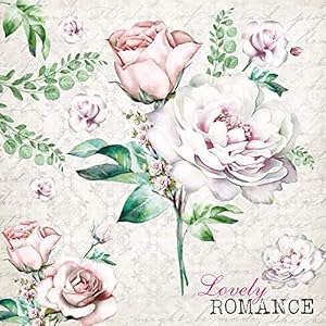 Nouveau Lovely Romance papieren servetten, meerkleurig, 33 x 33