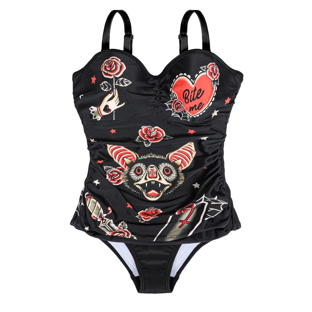 Hot Chocolate DesignDark Tattoo Women's Swimwear One Piece Multicoloured XL