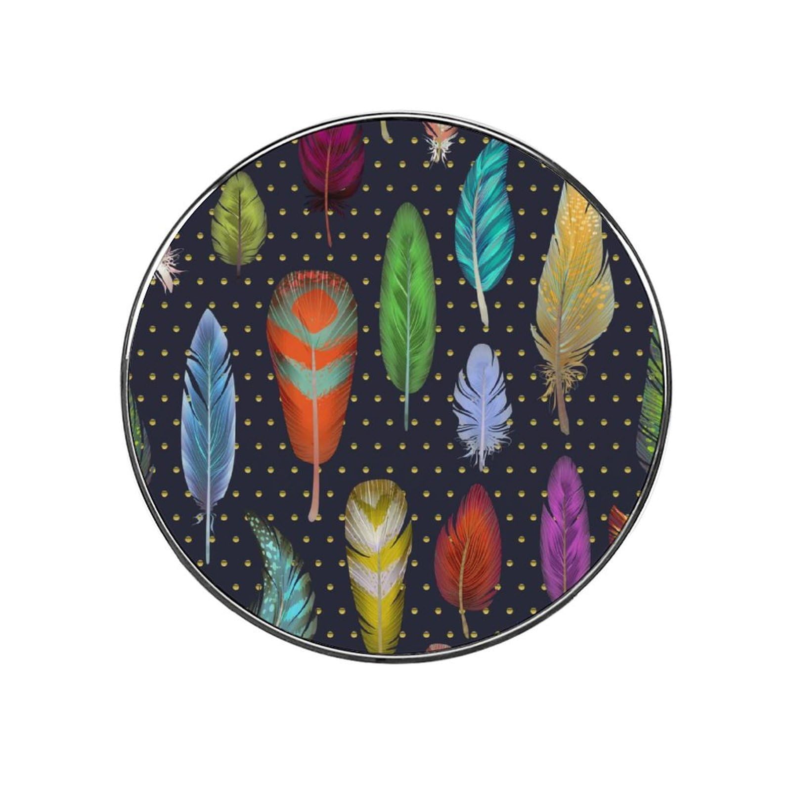 Color Feathers Alloy Fridge Magnet For Office Cabinet Refrigerator Whiteboard Photo
