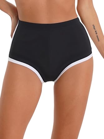 Yhong Women Running Shorts Yoga Gym Workout Sports Hot Shorts Elastic-Waist Athletic Knickers