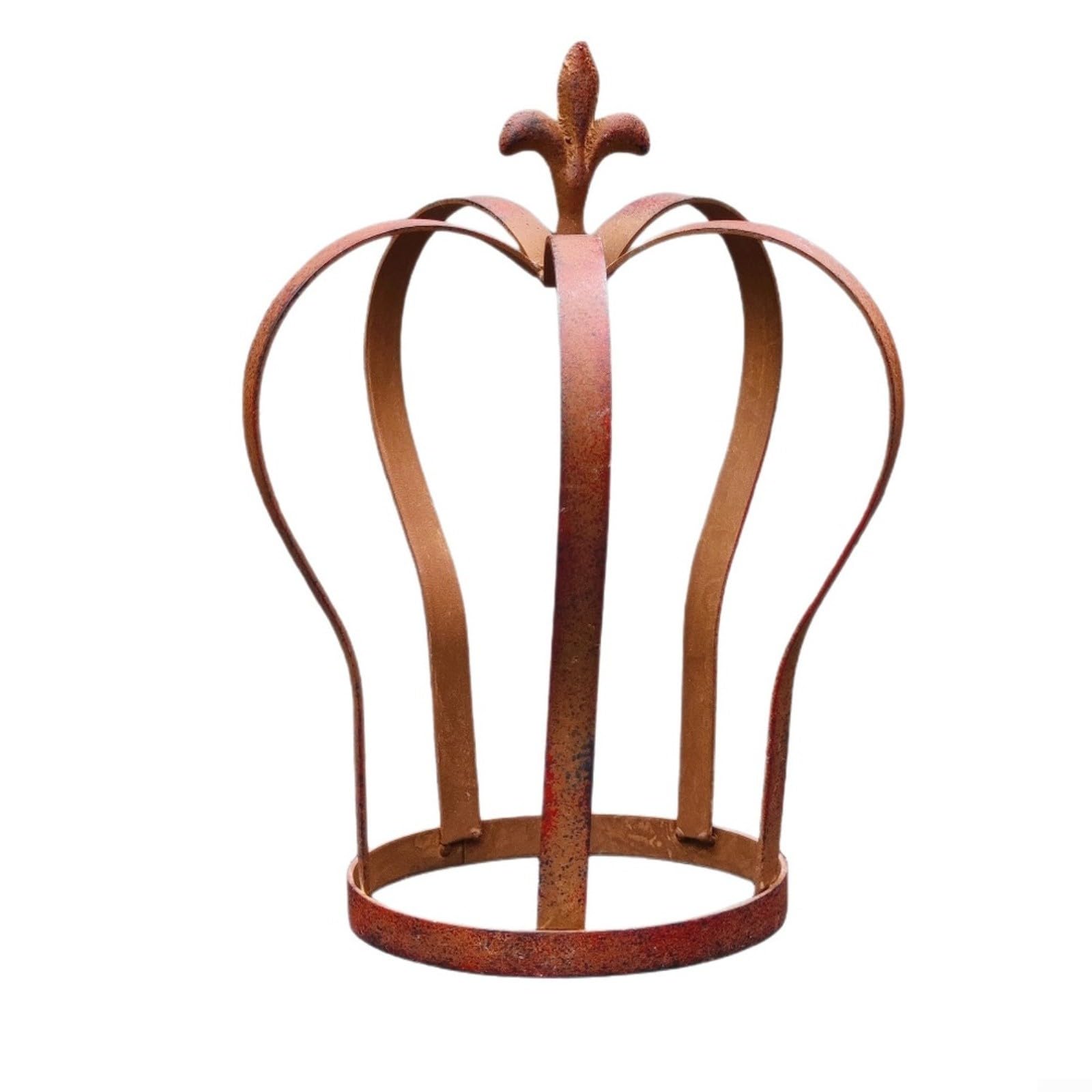 Support de pot de fleurs rustique en fer forge vintage pour plantes de jardin exterieur H30cm